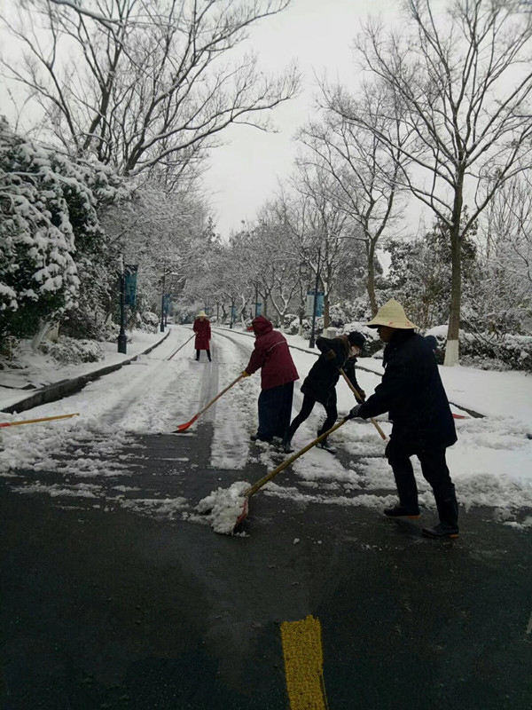 瑞雪紛飛揚，華悅物業(yè)掃雪忙